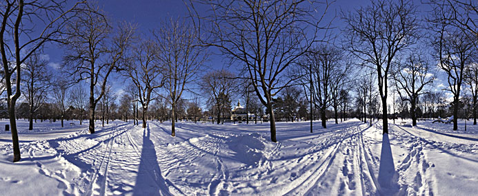 Prater Hauptallee Schnee